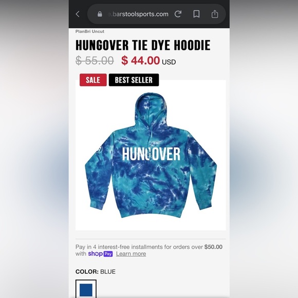 BARSTOOL SPORTS Tye-Dyed Hoodie - Picture 6 of 6